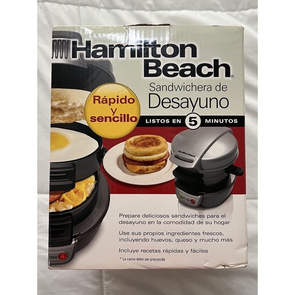 Hamilton Beach Breakfast Sandwich Maker Quick and Easy with Timer New In Box - Picture 6 of 8